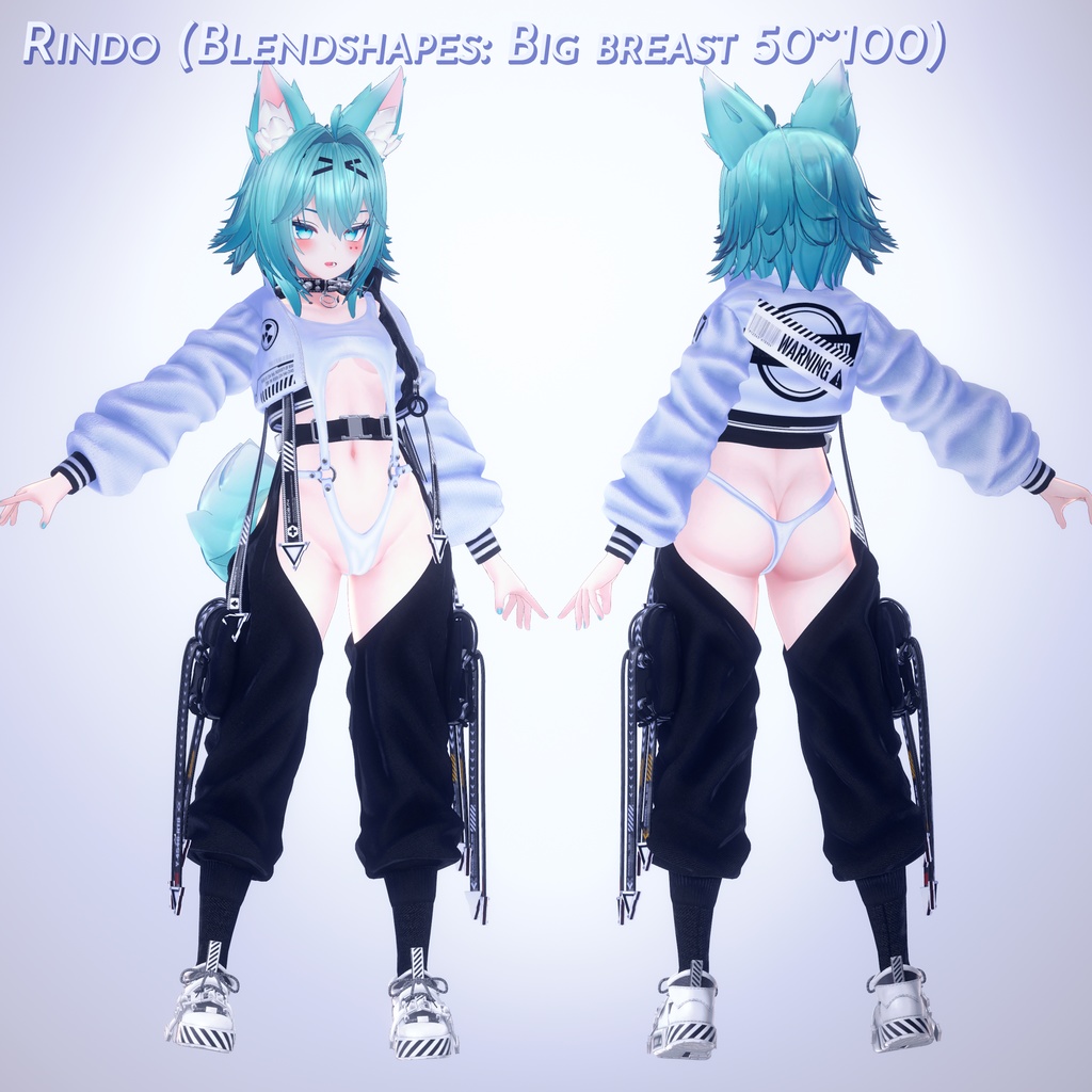 【4アバター対応】 Punk Bodysuit Outfit