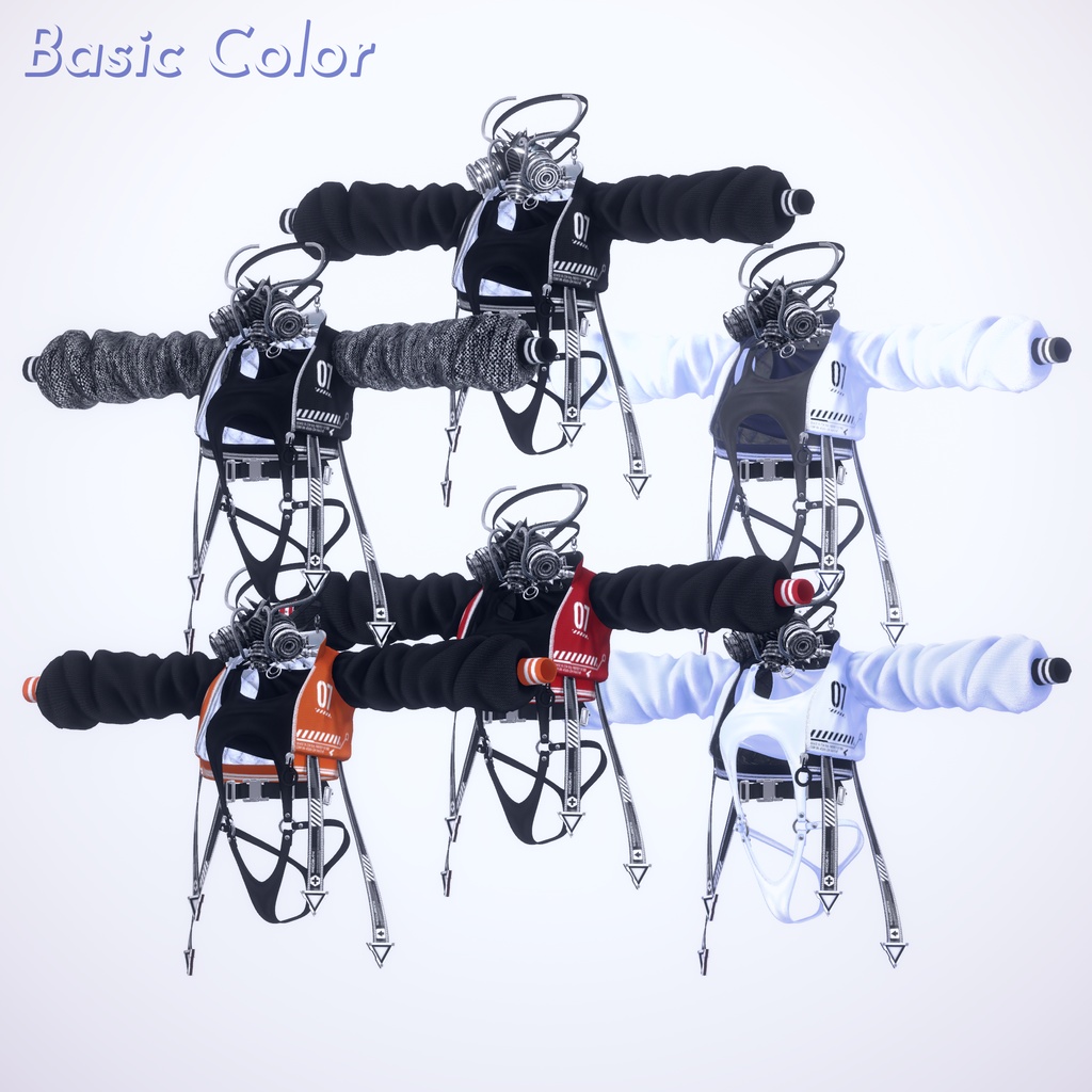 【4アバター対応】 Punk Bodysuit Outfit