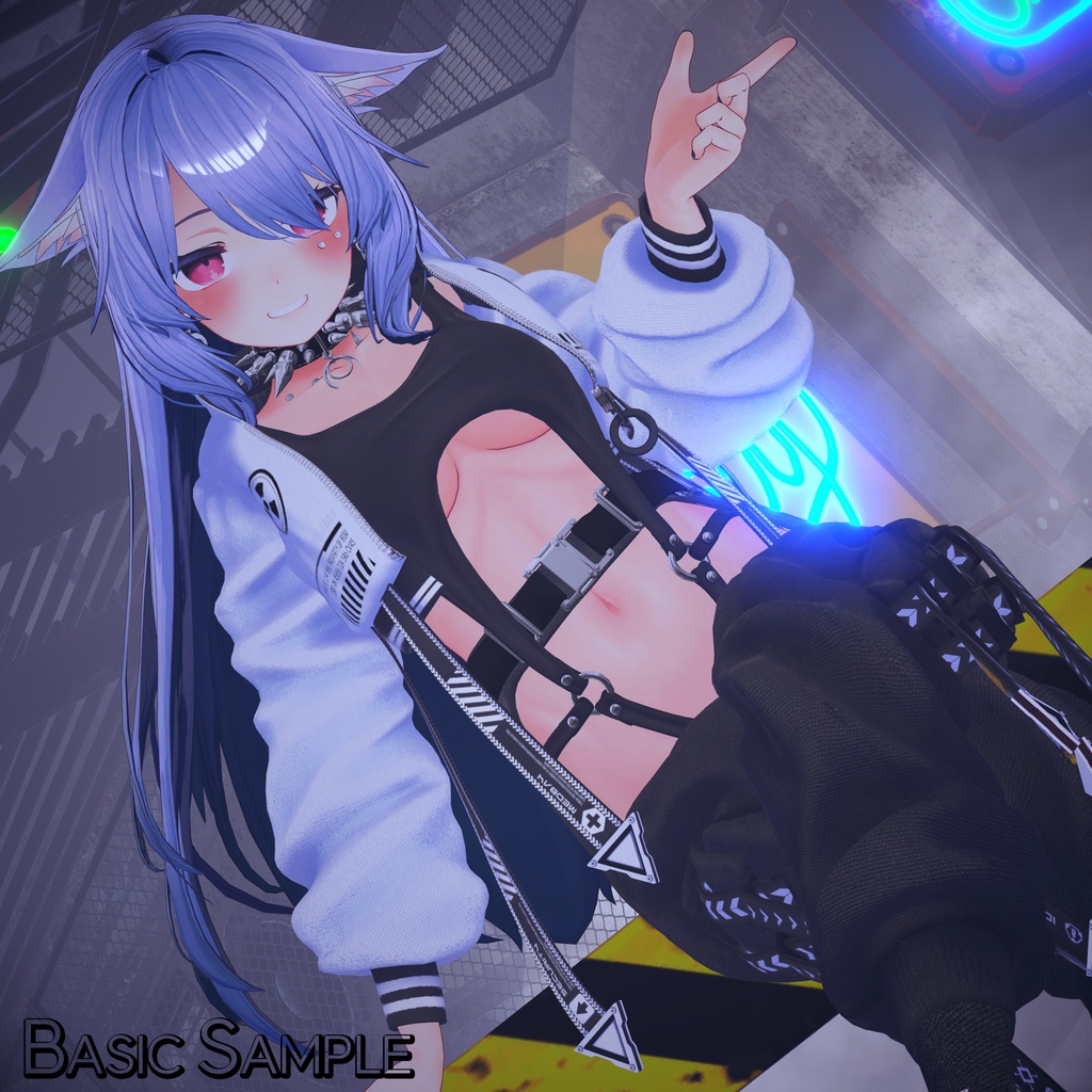 【4アバター対応】 Punk Bodysuit Outfit