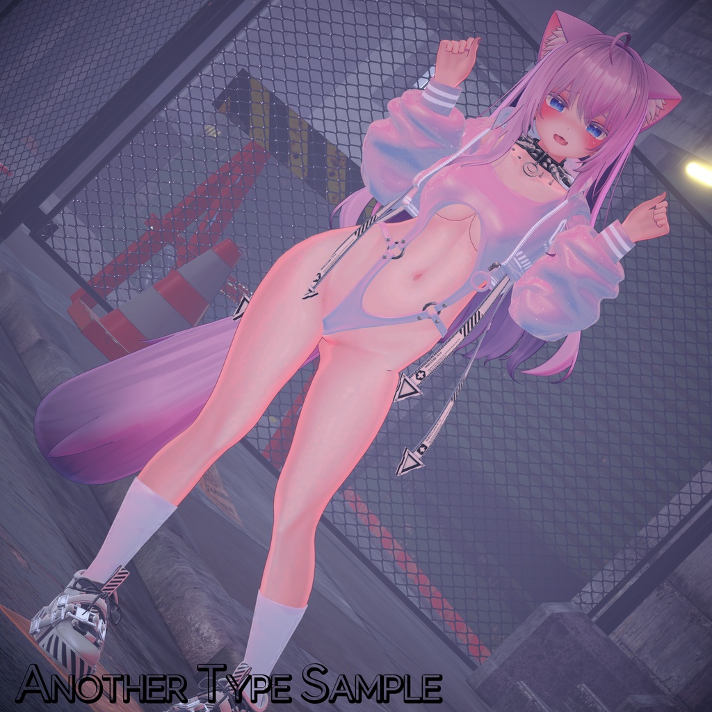 【4アバター対応】 Punk Bodysuit Outfit