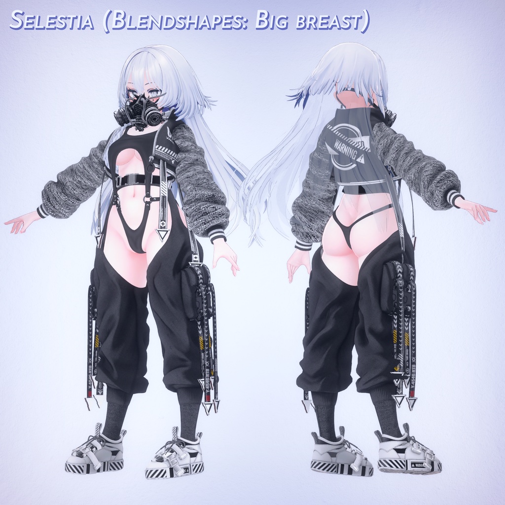 【4アバター対応】 Punk Bodysuit Outfit