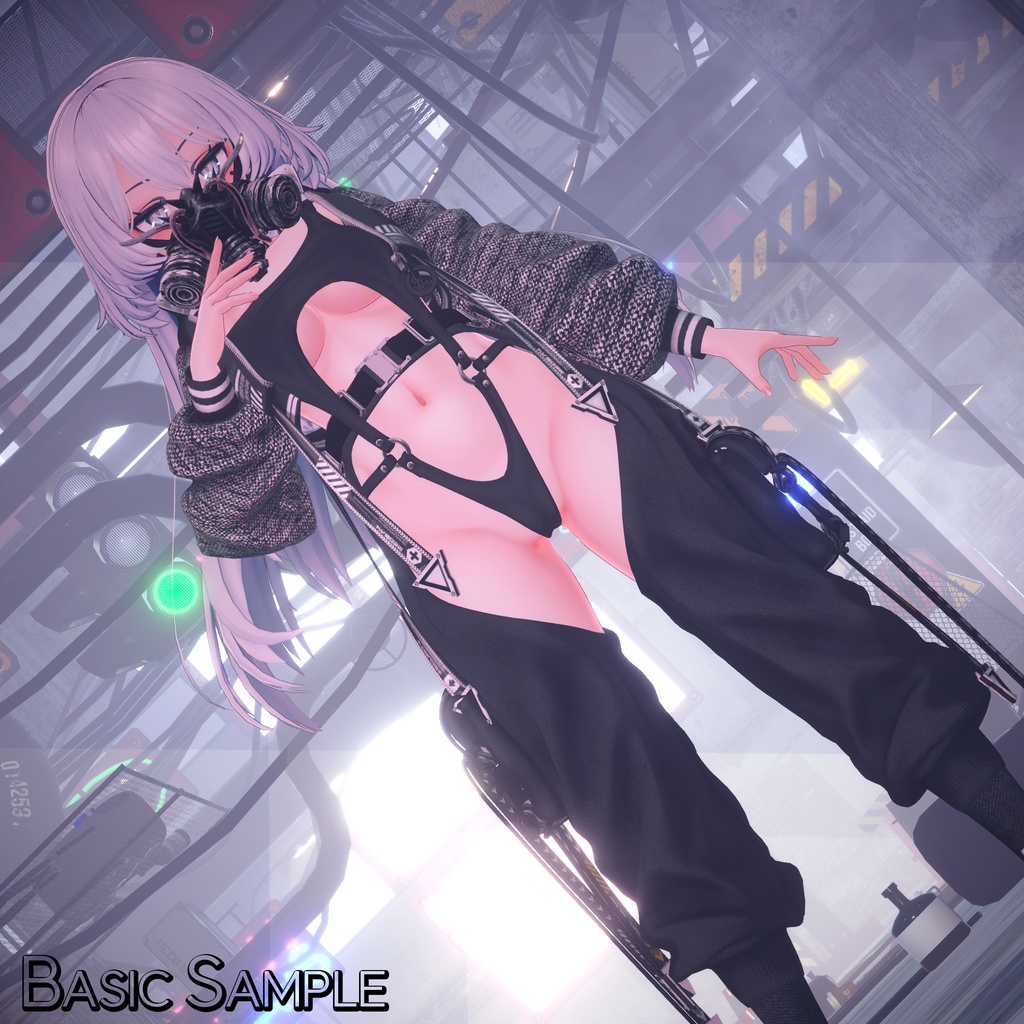 【4アバター対応】 Punk Bodysuit Outfit