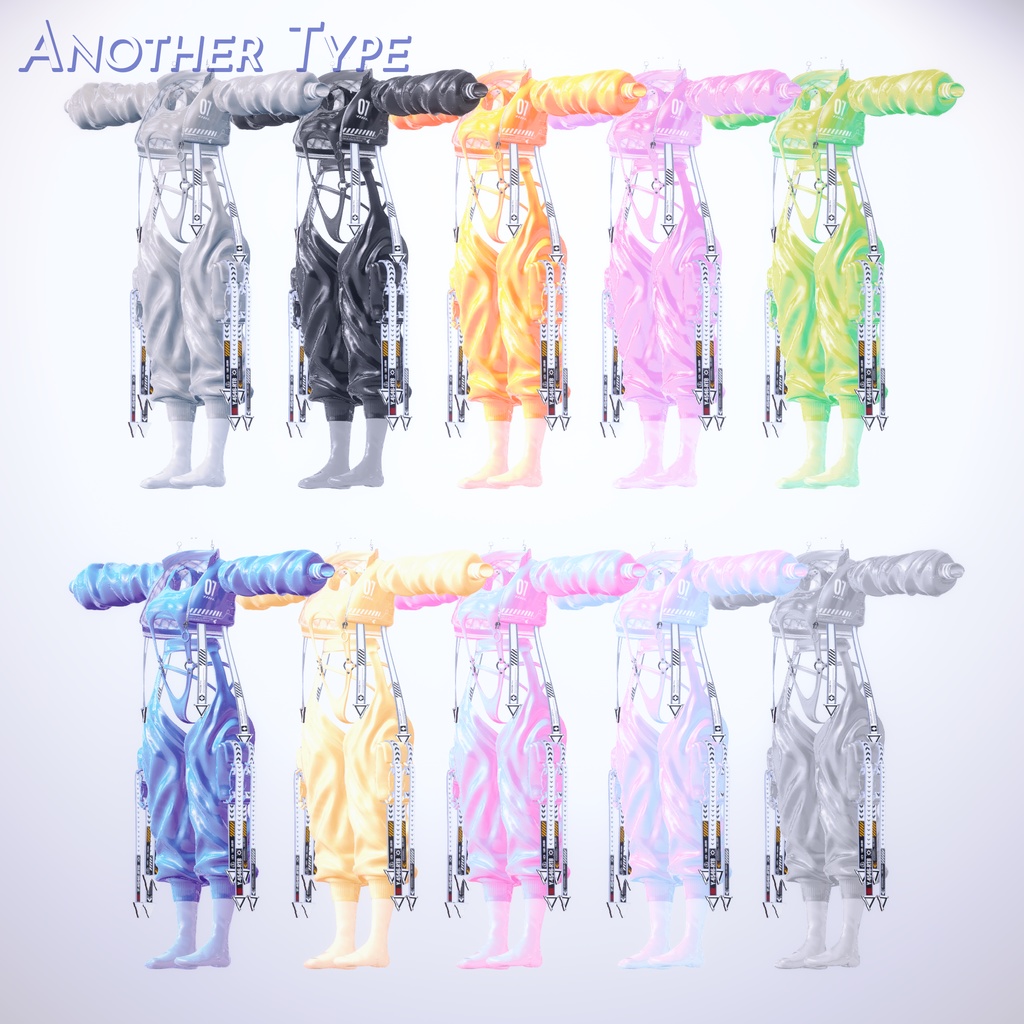 【4アバター対応】 Punk Bodysuit Outfit