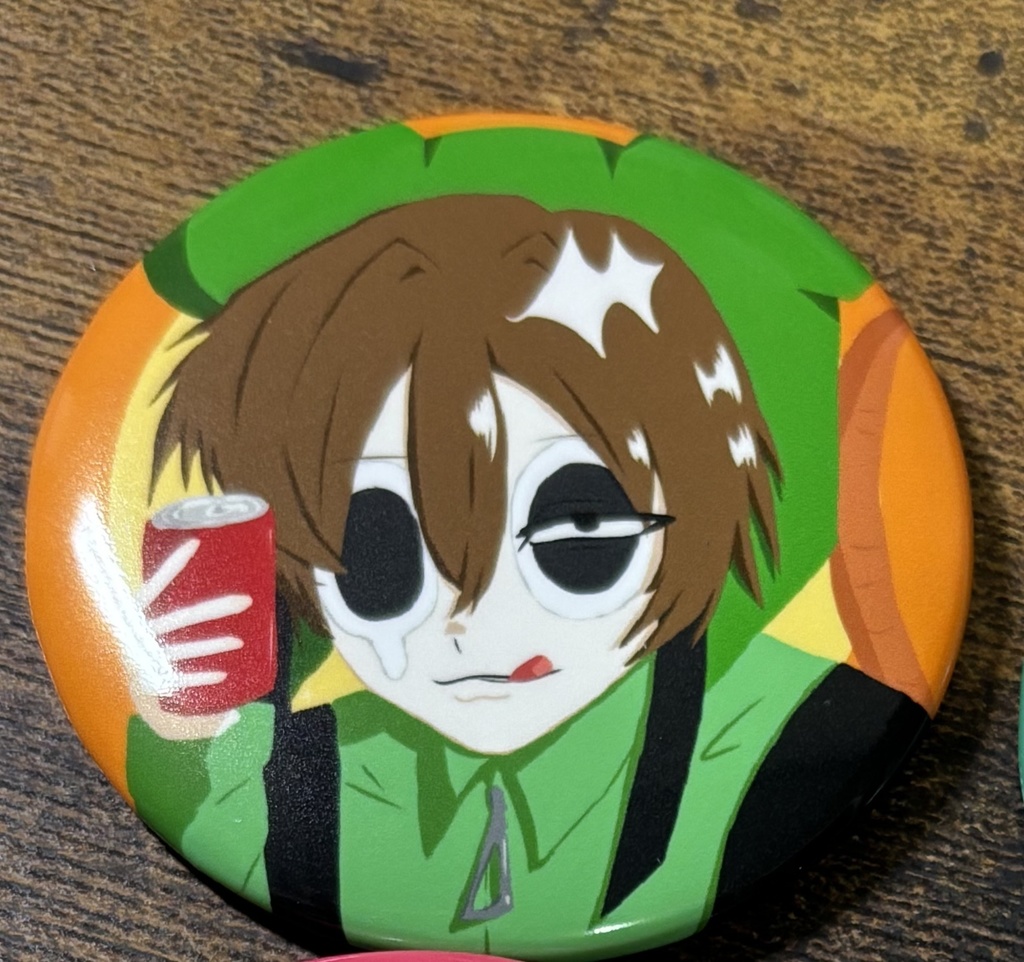 竹ロバ缶バッジ