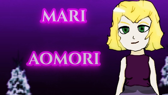Mari Aomori ~ Wintry Girl in Magenta Sky