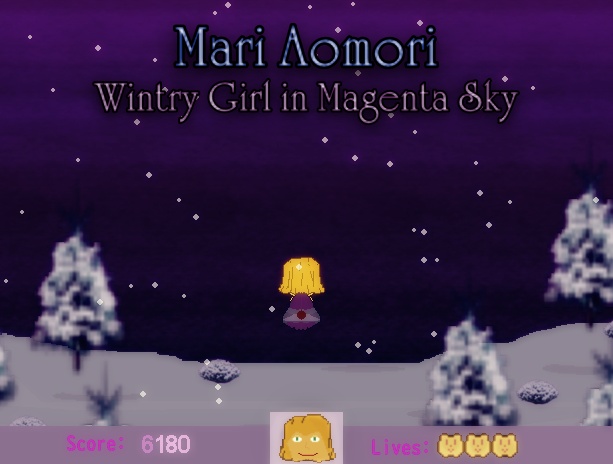 Mari Aomori ~ Wintry Girl in Magenta Sky