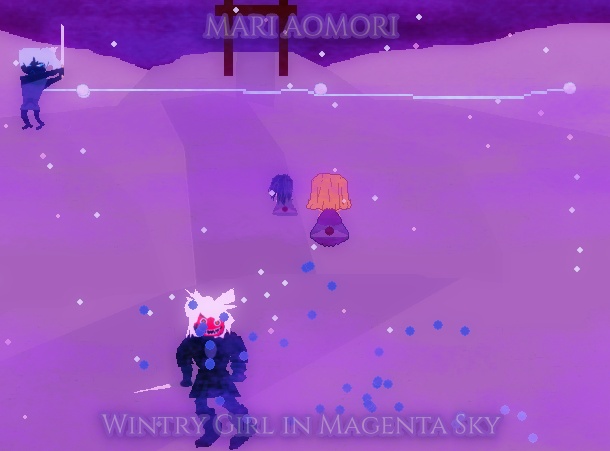 Mari Aomori ~ Wintry Girl in Magenta Sky
