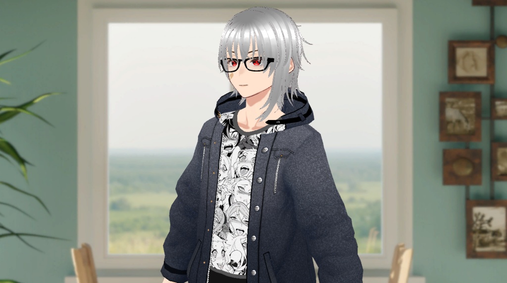 【VRoid】Ahegao Tight T-shirt