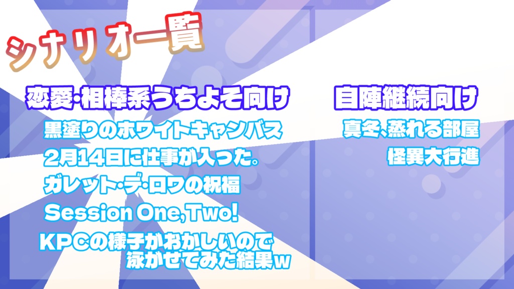 【CoC6thシナリオ集】SEVEN DATE HAPPENING:E193431