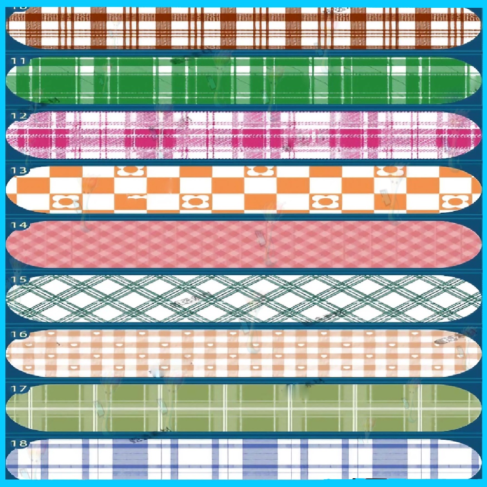 30種類のチェック柄ブラシ - Photoshop & Procreate用、かわいい服地柄、テクスチャー、背景用ブラシ