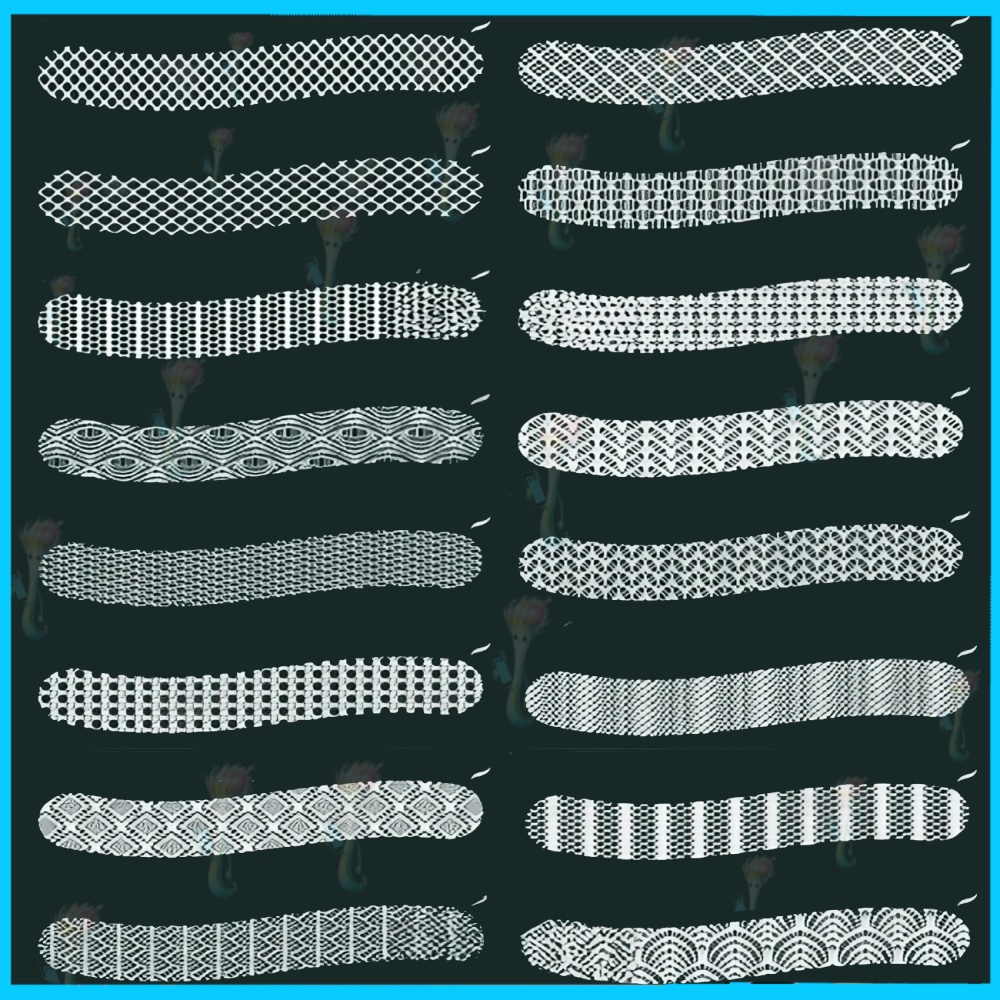 種のレーステクスチャーブラシセット」 Brushes for Lace Texture