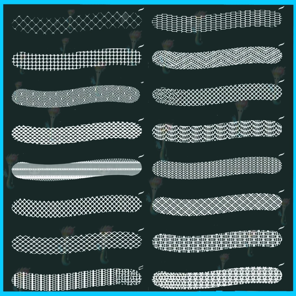 種のレーステクスチャーブラシセット」 Brushes for Lace Texture