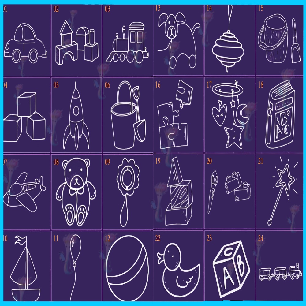 種類の子供向けおもちゃブラシセット」 Brushes for Children's Toys