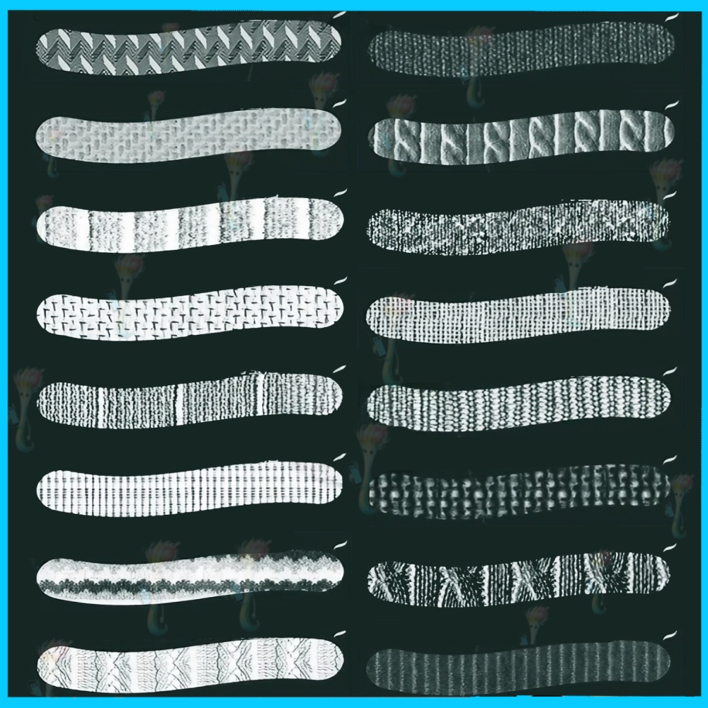 種類のセーター模様ブラシセット」 Brushes for Sweater and Fabric Patterns