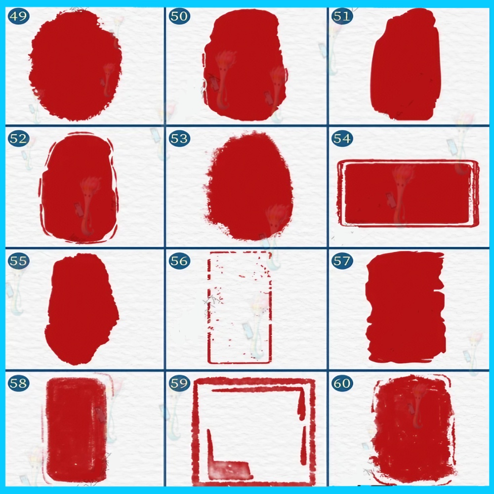 ブラシ – 中国伝統の印章・署名スタンプブラシ Procreate & Photoshop用