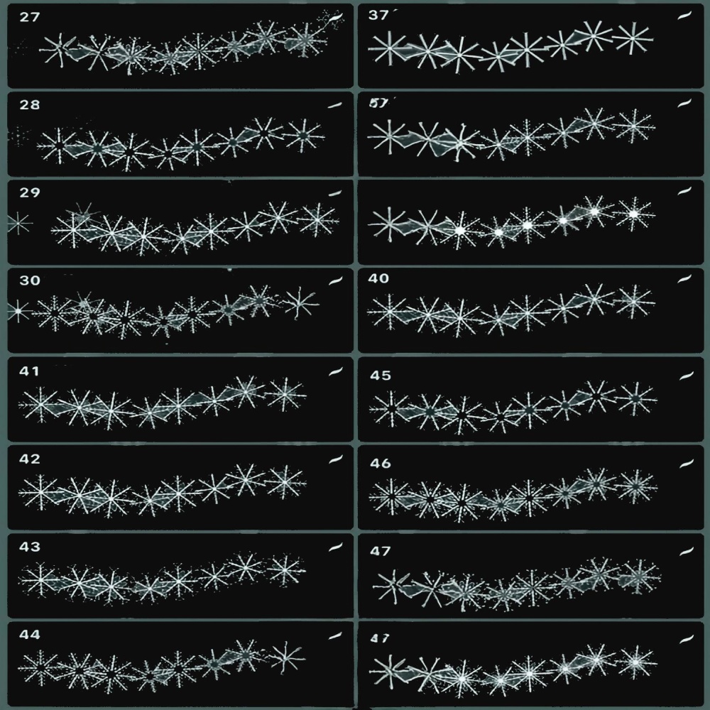 種類の雪・氷ブラシセット | Photoshop & Procreate 用スノーフレーク&グリッターブラシ
