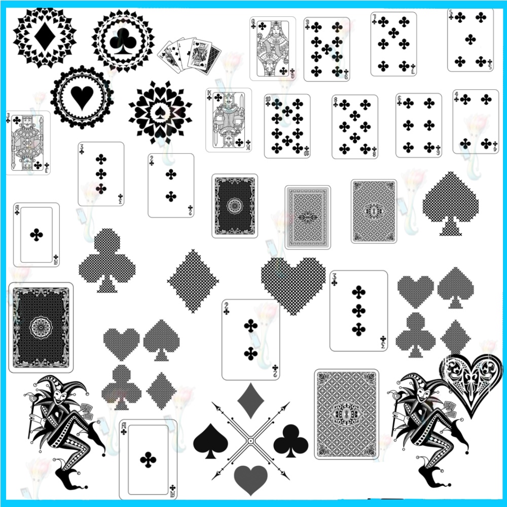 60種類のトランプカードブラシセット - Photoshop & Procreate用スタンプ