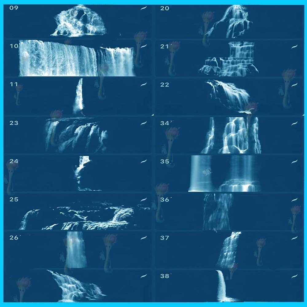 ProcreateとPhotoshop用の60種類の滝と水流ブラシセット - 自然風景と水の効果素材