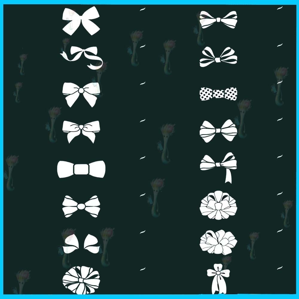 ProcreateとPhotoshop用の58種類のリボンと蝶ネクタイブラシセット - ファッションデコレーション素材