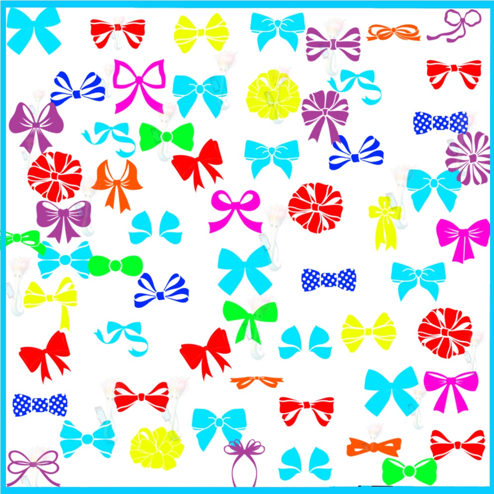 ProcreateとPhotoshop用の58種類のリボンと蝶ネクタイブラシセット - ファッションデコレーション素材