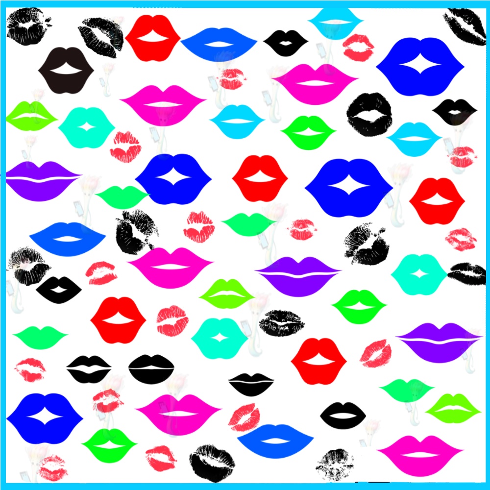 ProcreateとPhotoshop用の60種類の唇とキスマークのブラシセット - ポップアート、装飾、ファッション素材