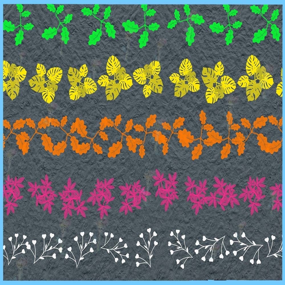 ProcreateとPhotoshop用の紫色の花、藤、装飾ブラシセット50種類 - 華やかで上品な和風デザイン素材