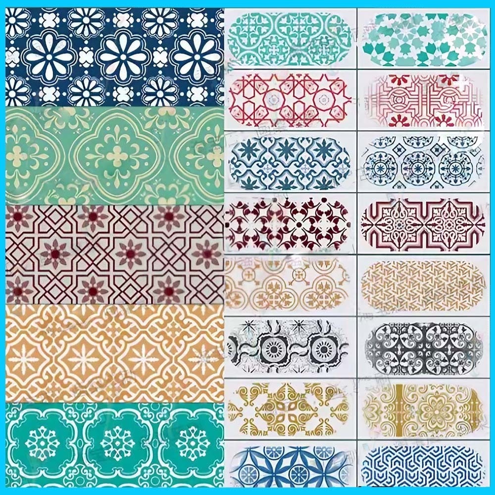 ProcreateとPhotoshop用のヨーロッパ風の床とタイルのブラシ42種類 - パターン、装飾、背景