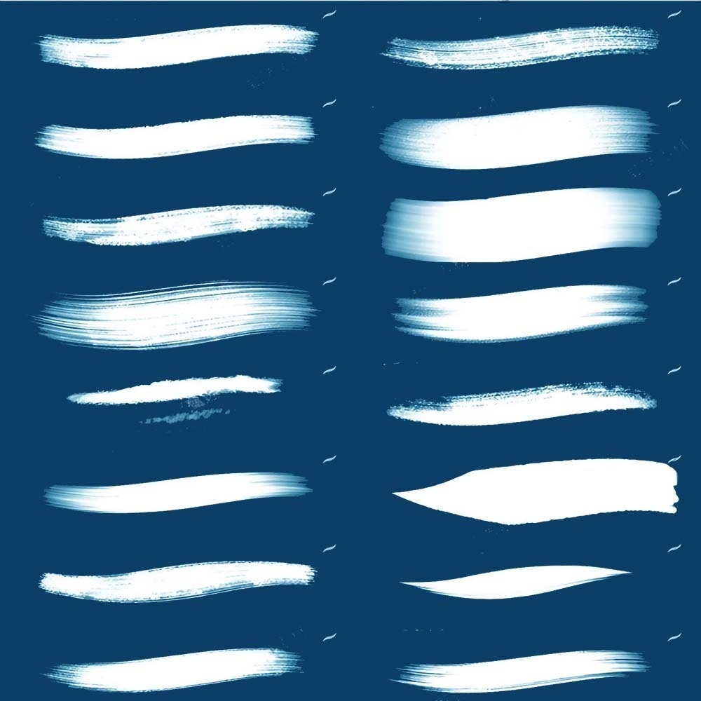 Procreate&Photoshop用アクリルペイントブラシセット42種類 - 油絵、厚塗り、テクスチャ表現素材