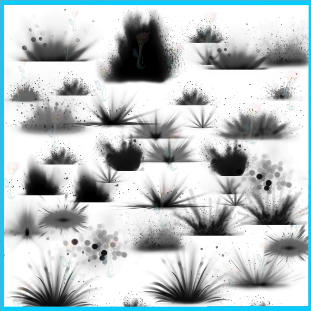 ProcreateとPhotoshop用の40種類の光とハロー効果ブラシセット - 輝き、オーラ、背景効果