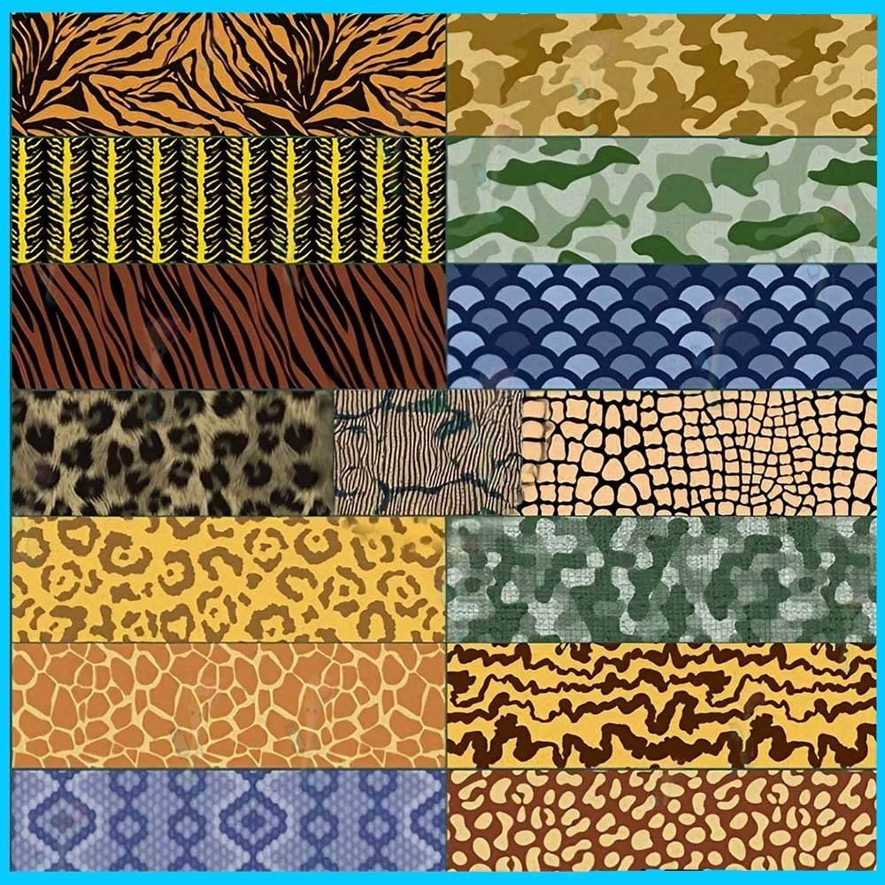 ProcreateとPhotoshop用の40種類の動物柄と毛皮テクスチャブラシセット - 動物プリント、背景、ファッション素材