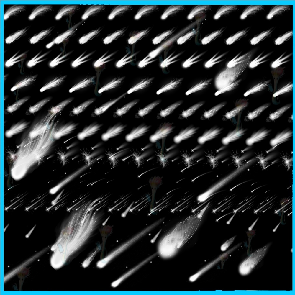 Procreate&Photoshop用流星群・流星ブラシセット39種類 - 流れ星、キラキラ、宇宙表現素材