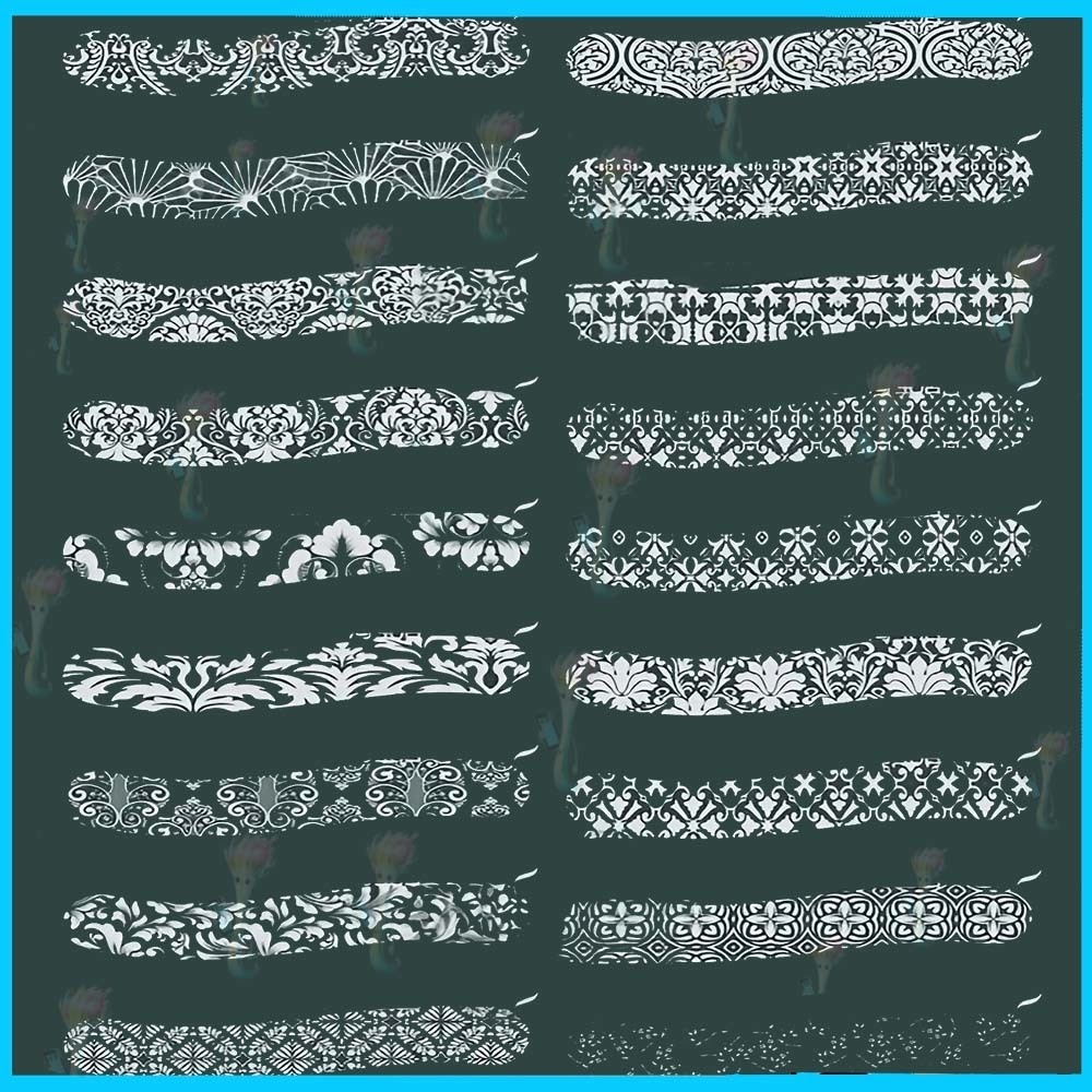 ProcreateとPhotoshop用の38種類のヨーロッパ柄ファブリックブラシセット - ファブリック、テクスチャ、装飾素材