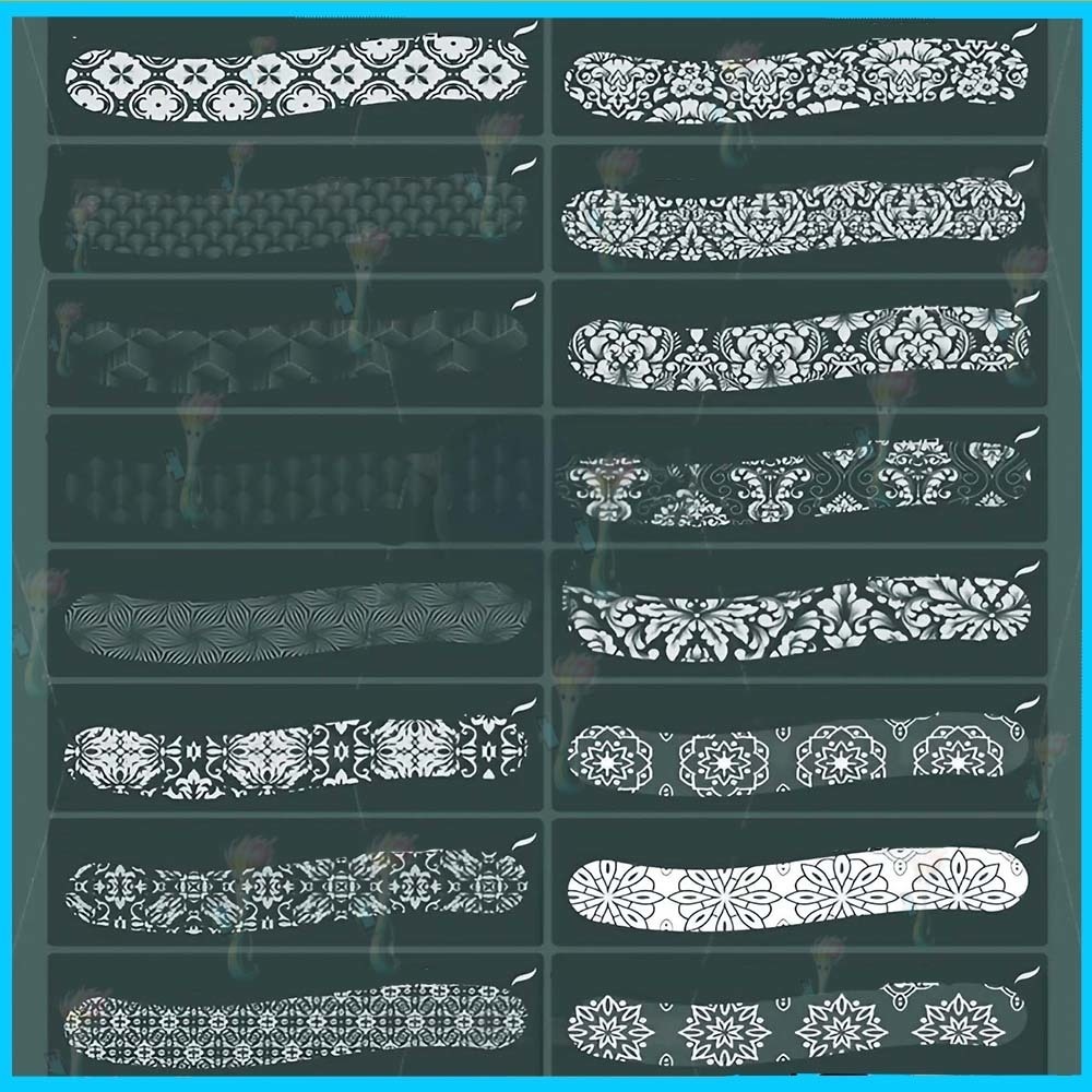 ProcreateとPhotoshop用の38種類のヨーロッパ柄ファブリックブラシセット - ファブリック、テクスチャ、装飾素材