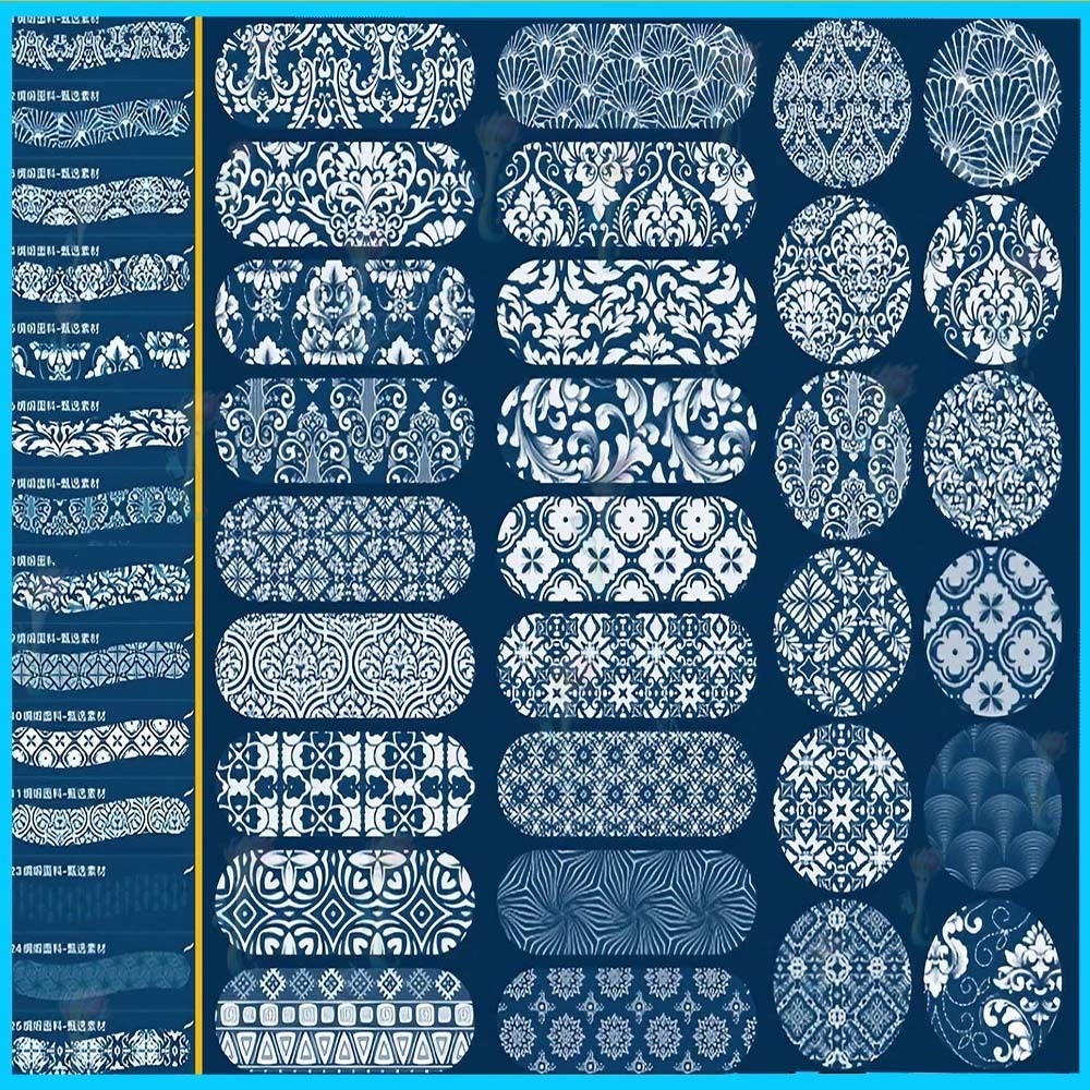 ProcreateとPhotoshop用の38種類のヨーロッパ柄ファブリックブラシセット - ファブリック、テクスチャ、装飾素材