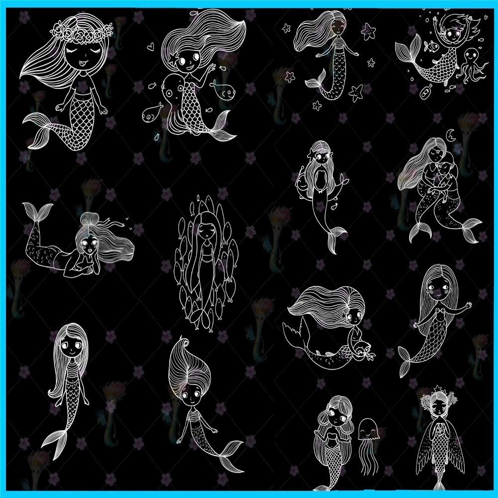 プロクリエイト&Photoshop用 36種 マーメイドブラシセット - 人魚・海の生き物・ファンタジー素材