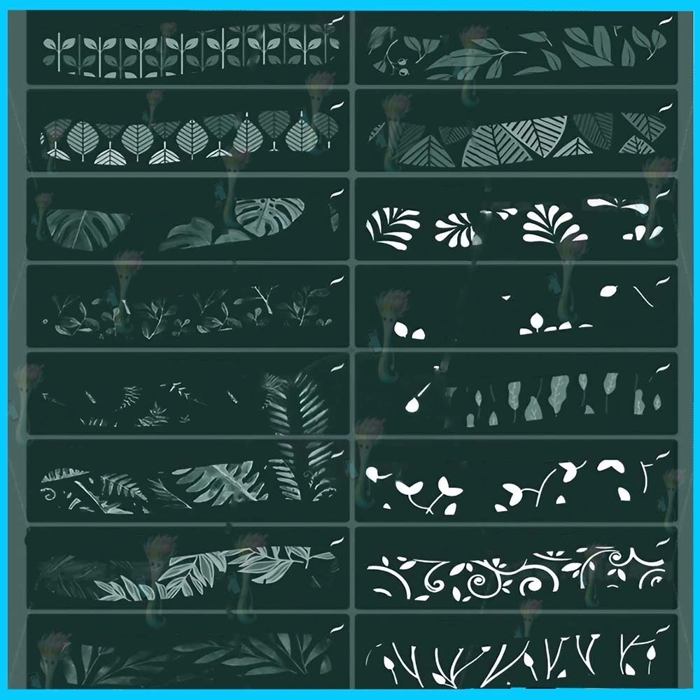 プロクリエイト&Photoshop用 36種 葉っぱテクスチャ・植物柄ブラシセット - ファッション・背景・ボタニカル素材