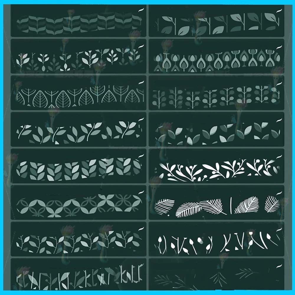 プロクリエイト&Photoshop用 36種 葉っぱテクスチャ・植物柄ブラシセット - ファッション・背景・ボタニカル素材