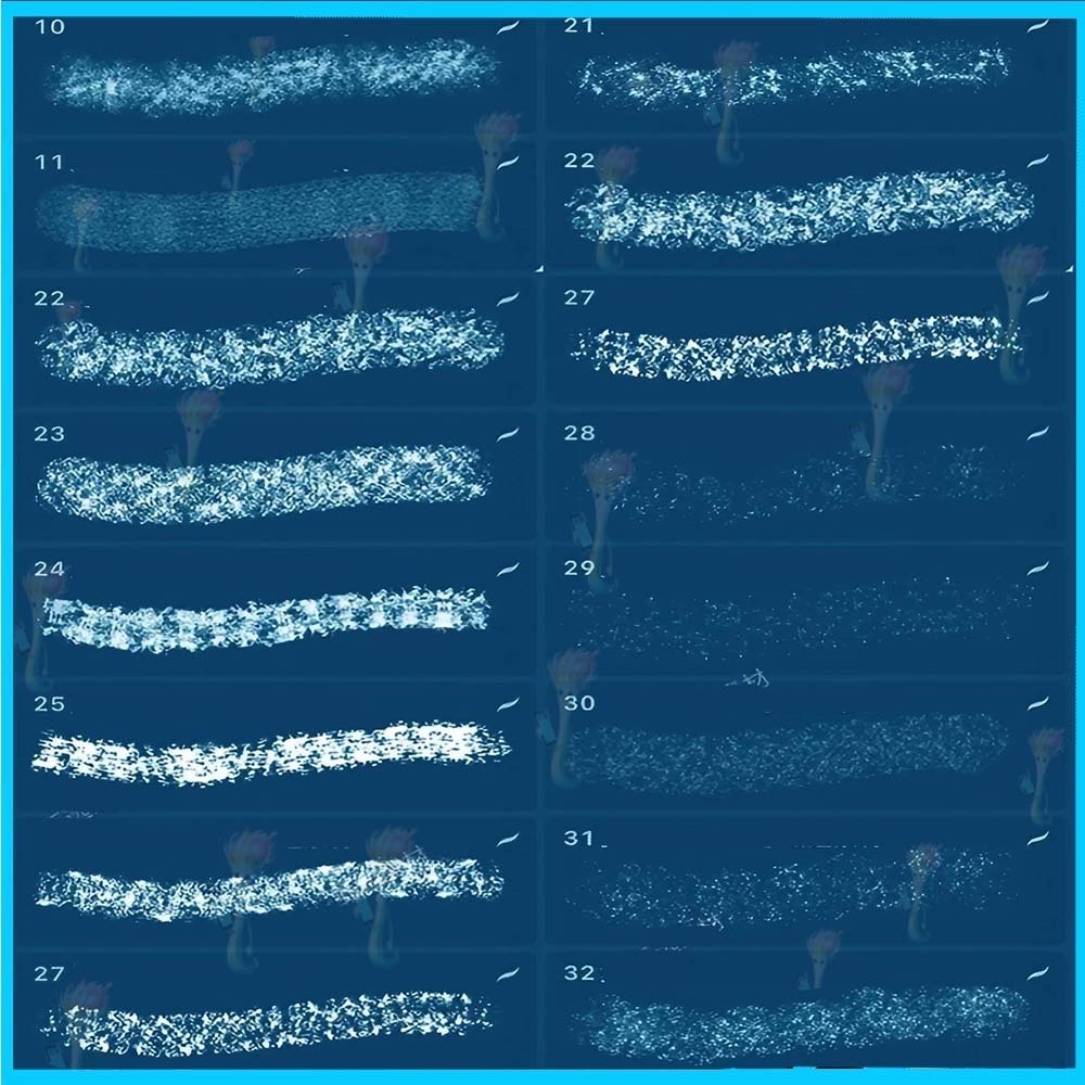 プロクリエイト&Photoshop用 36種 レトロ・オールドテクスチャブラシセット - ヴィンテージ・グランジ・ノスタルジー表現素材