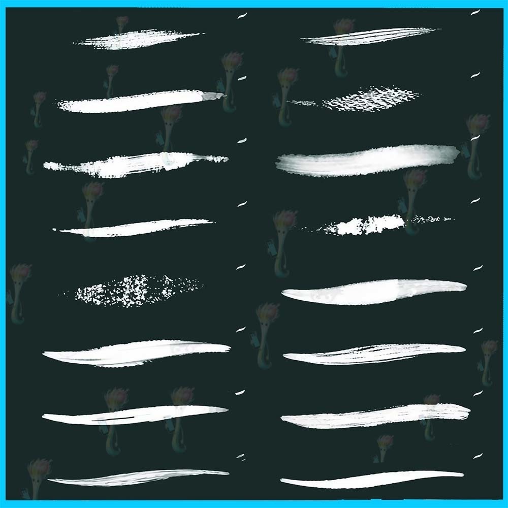 プロクリエイト用 28種 ドライインク・かすれブラシセット - テクスチャ・アート・動物画素材