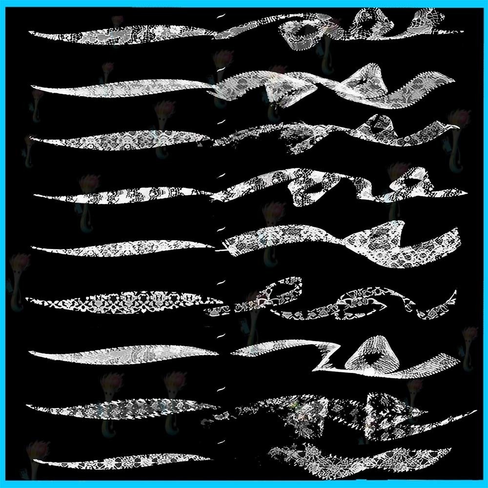 プロクリエイト用 28種 メッシュリボン・レースブラシセット - 優雅・装飾・テクスチャ素材