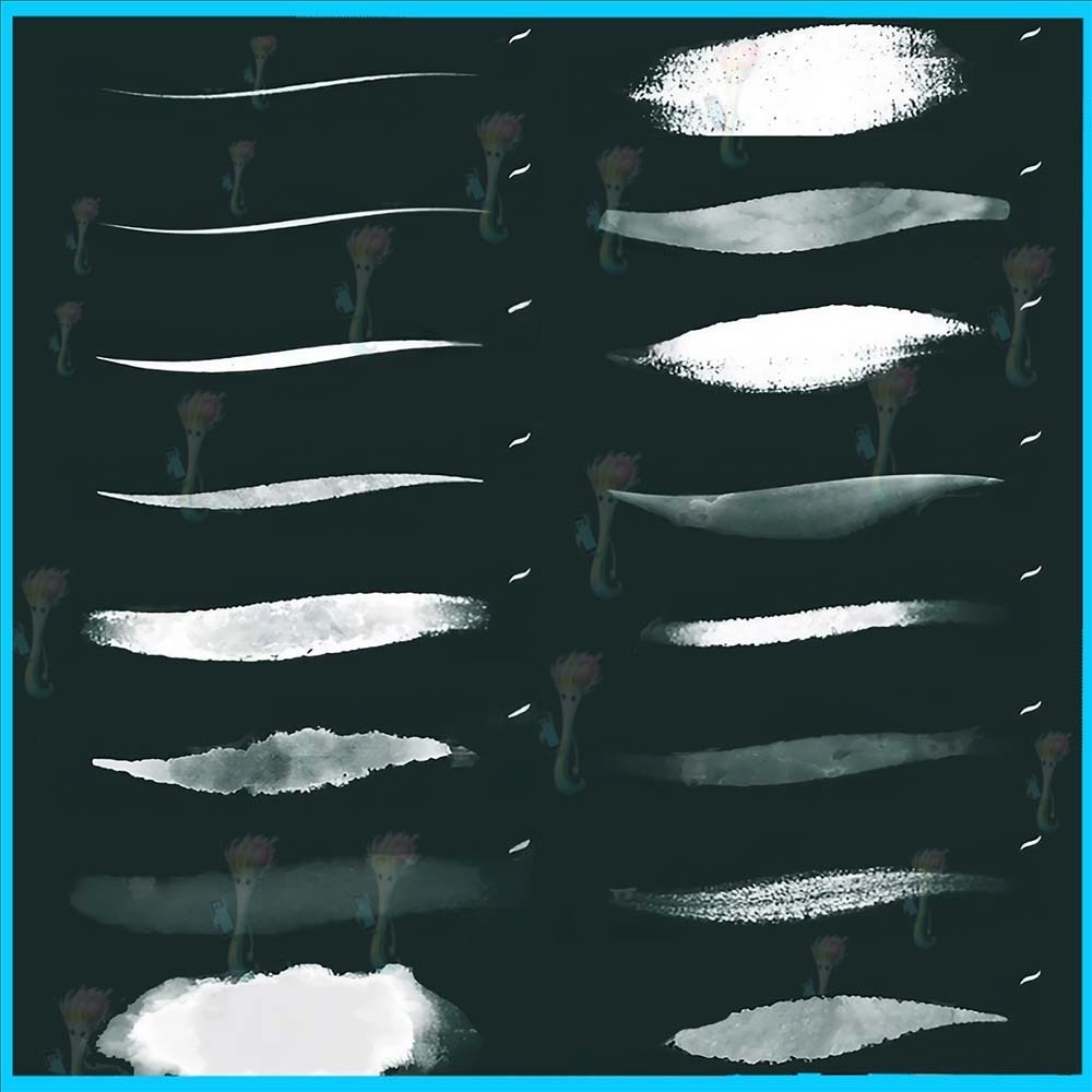 Procreate用 水彩・にじみ・インクブラシ32種セット - 表現豊かなイラストに!