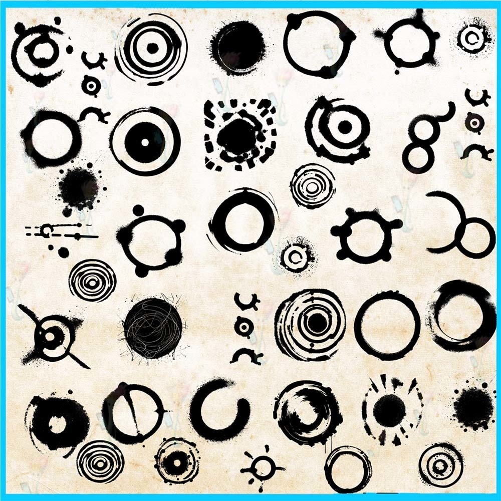 プロクリエイト&Photoshop用 35種 スプラッター・インクテクスチャブラシセット - グランジ・抽象・アート素材