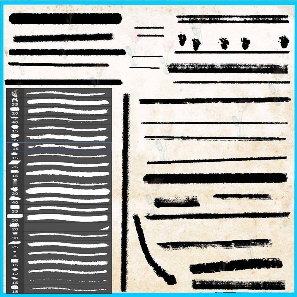 プロクリエイト&Photoshop用 48種 毛筆・墨絵ブラシセット - 筆文字・書道・水墨画・和風アート素材