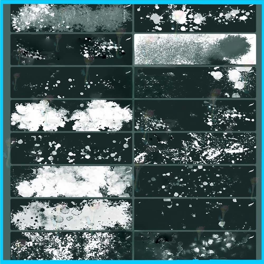 Procreate 用の26種類の中国風、インクスプラッシュ、金箔水彩ブラシセット - 水墨画、スプラッシュ、装飾素材