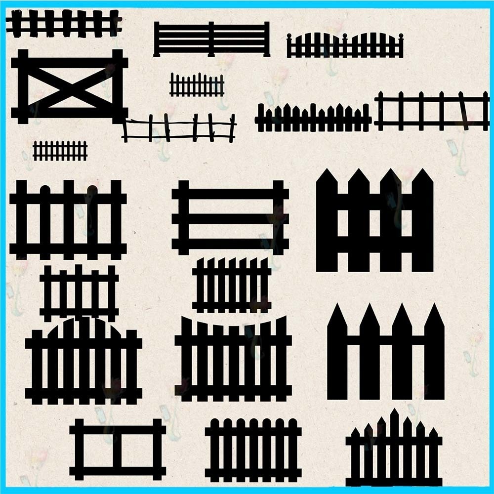 プロクリエイト&Photoshop用 60種 ウッドフェンスブラシセット - 木製・竹柵・庭・農場・装飾素材