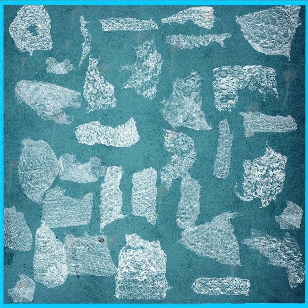 ProcreateとPhotoshop用の60種類のプチプチと梱包材テクスチャブラシ - 透明、しわ、エアクッション、装飾プラスチック素材