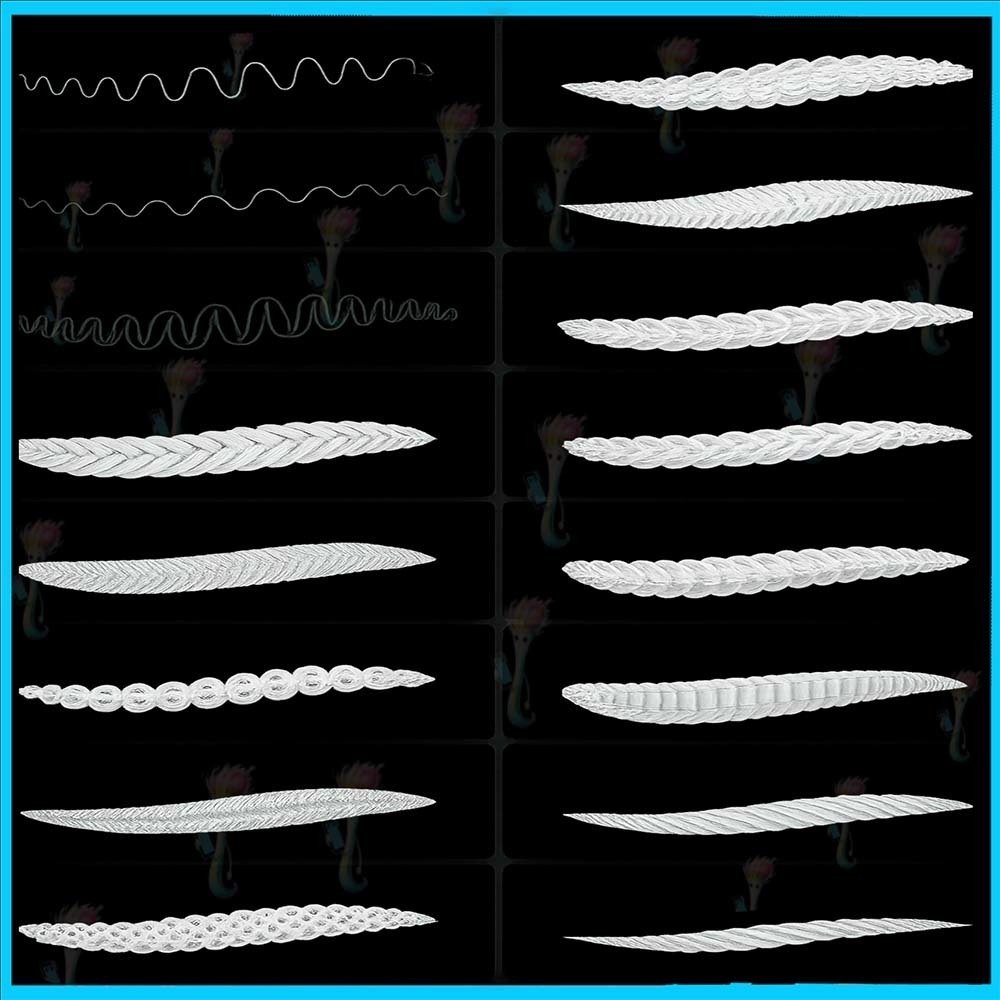 Procreate 用の30 種類のポニーテール、三つ編み、ヘアペイントブラシセット - ポートレート、ヘア、巻き毛の素材