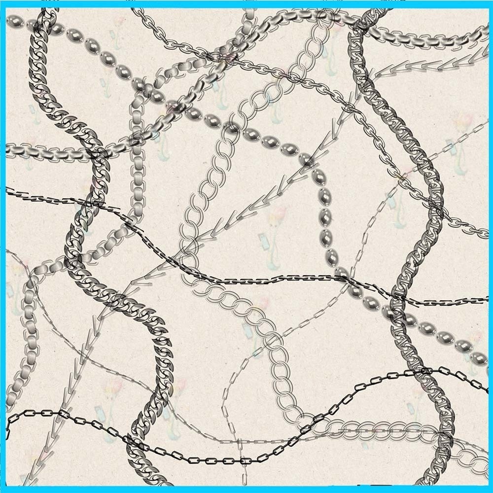 プロクリエイト&Photoshop用 22種 メタルチェーンブラシセット - ネックレス・ジュエリー装飾・線画素材