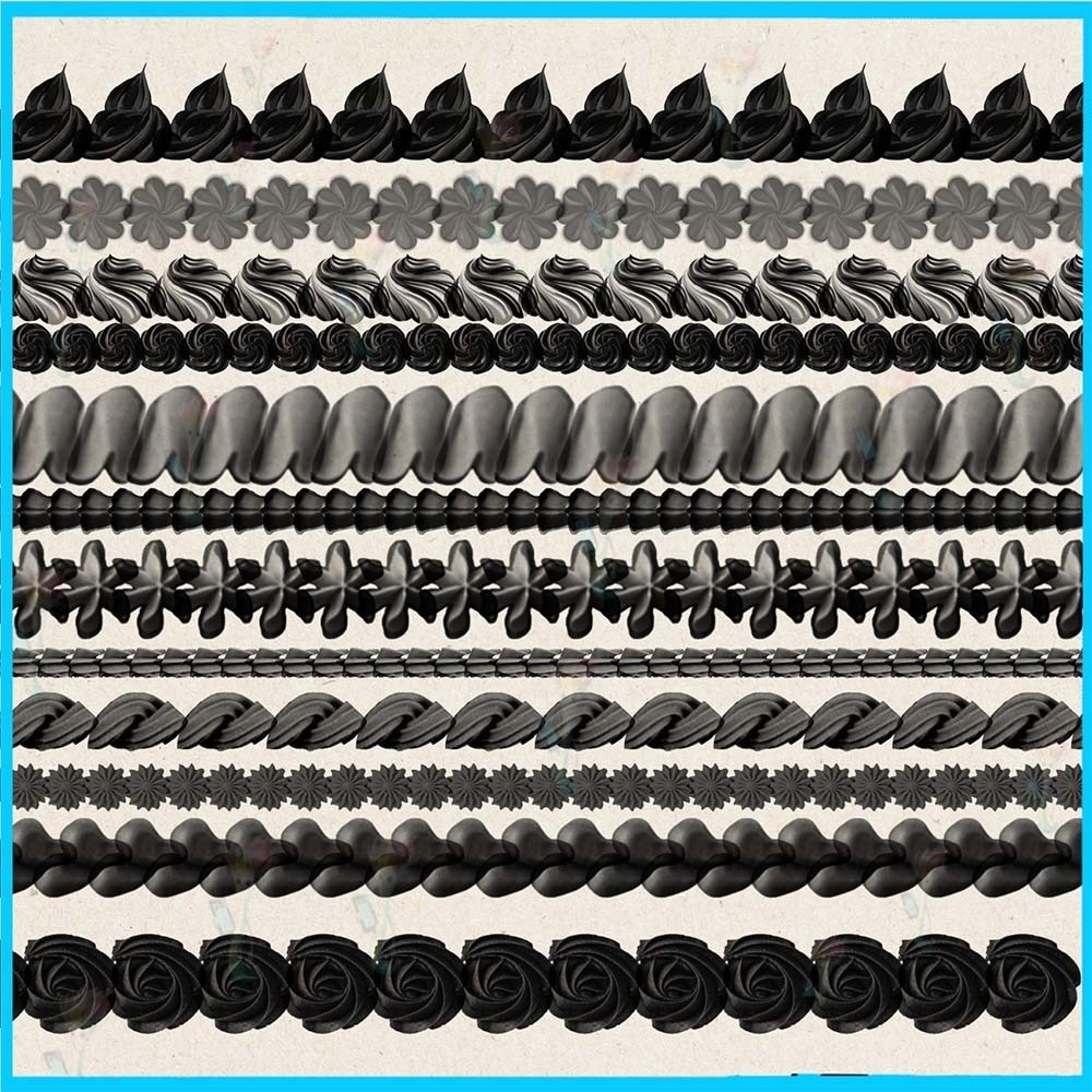 Procreate&Photoshop用ケーキ&クリームデコレーションブラシセット20種類 - デザート、お菓子、手描きデコレーション素材