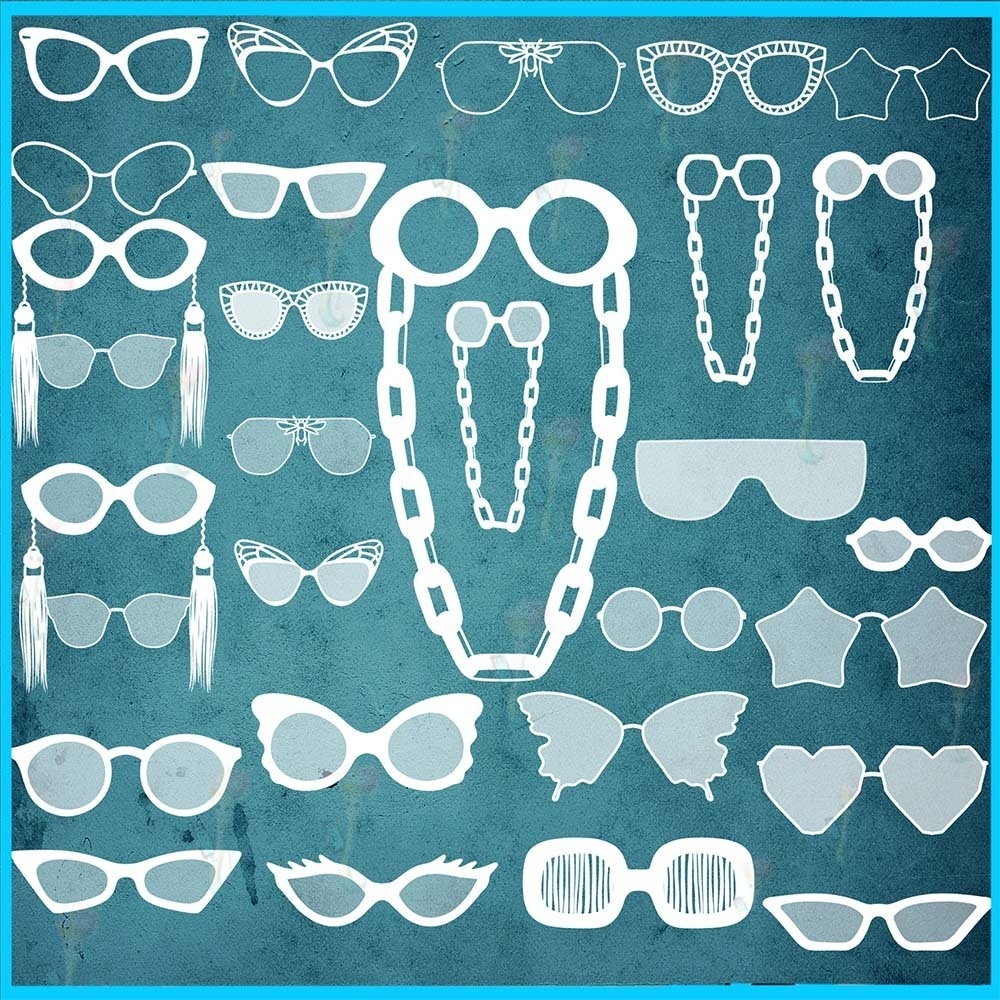 プロクリエイト&Photoshop用 100種 眼鏡・サングラスブラシセット - ポートレート・ファッション・レトロ・装飾素材